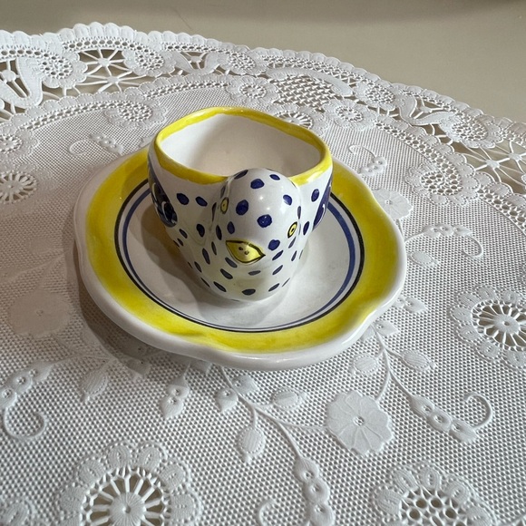 Pierre Deux 🇫🇷 Henriot Quimper Chicken Egg Coddler ~ Hand Painted - Picture 2 of 8